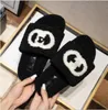 Ontwerpers Slippers Slippers Sandalen Meisje Slippers Slipper winterglijbaan Dames Dames Wol Bont Pluizig Harig Warm Letters Comfortabel Fuzzy maat36-42 GG98