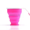 Tumblers 200 ml Sile Folding Cups Mtifunction Retractable Outdoor Travel Cam Wasserbecher mit Lanyard Drop Delivery Home Garden Dhgarden Dhdc2