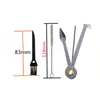 Smoking Pipe Cleaner 3 in 1 Portable Cleaning Tool Pick Metal Spoon Reamers Tamper Cigar Hookahs Shisha Knife Folding Kit With brush and herb grinder scraper