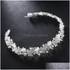 Bijoux de cheveux de luxe cristal clair mariée vigne perles accessoires casque femmes pageant couronne bandeaux 220831 livraison directe Hairjew Dhxdz