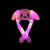 LED Winter Plush Hat Toy Airbag Colorful Light Glowing Head Warm Cap Moving Rabbit Ears Party Toys For Adults Children Cosplay Christmas Party Accessories Leverantör