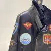Top Gun mens furs parkas Multi-mark Aviator B3 fur in one Sheep leather jackets