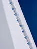 2023 Luxe kwaliteit bedelarmband met blauwe en witte diamant met stempel verzilverd PS7636B