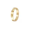 4mm Slim Love Wedding Band Ring for Women Men 316l Titanium Steel Cubic Zirconia Designer Jewelry Aneis Anel Bague Femme Classic D240K