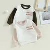 후드 땀 셔츠 fousnorm kaus bayi balita 0 3 tahun kaus musim gugur atasan 풀오버 모티프 렌건 panjang perca warna 230907
