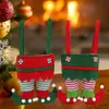 Christmas Gift Elf Candy Bags Wine Bag Socks Elf Cola Bag Christmas Red Green Candy Gift Bag Party Xtmas Stockings