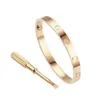 Brazalete de lujo Pulsera de tenis mujer acero inoxidable oro rosa pareja diamante joyería de moda en la mano regalo del día de San Valentín para girlfr276M