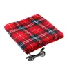 Interior Accessories Heating Blanket Car 12V Winter Heated Carpet Lattice Energy Saving Warm Autumn Electric Plaid