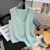 Design Sense-Chaleco de nicho para mujer, suéter Irregular de punto suelto, serie única de sal, tendencia femenina