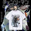 Hayakawa Aki Anime T-shirt Chainsaw Man Manga Grafische print Oversize heren Katoen Korte mouw T-shirt Dames Top Zomer Paarkleding 230907