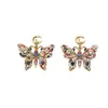 Butterfly 18K Gold Plated Brand Designers Letters Stud Earrings Geometric Women Crystal Rhinestone Pearl Earring Party Fashion Jewerlry Accessories Gifts