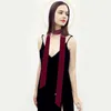 Scarves Lujuny Long Thin Chiffon Silk Scarf - Women's Girls' Tight Neck Lace up Waistband 78 inches (approximately 198.1 centimeters)LF2030908