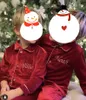 Kläder sätter grossist 2023 baby barn pojkar och flickor syskon pyjamas familj matchande pyjamas barn röd jul sammet pjs 230907