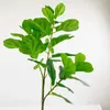 フェイクフローラルグリーン122cmトロピカルツリー大きな人工フィカス植物枝プラスチック製の偽の葉の緑の庭のルームショップ装飾230907