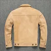Мужская кожаная искусственная одежда на 100 одежда весенняя осень короткие пальто Slim Cowhide Jackets для Man Giubotto Pelle Uomo 230908