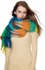 Scarves Yatemiole Women's Cashmere Large Color Plaid Scarf Winter Warm WrapLF2030908