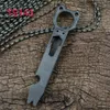 Dwosun Titanium Edc Crowbar Prybar Multi-Tool Outdoor Tool Bar Pry Camping Bottle TS143320Z