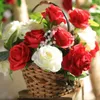 Decorative Flowers 1/5pcs Silk Artificial Rose Flower Wedding Home Table Decor Long Bouquet Arrange Fake Plant Valentine's Day Mother's