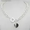 Pendanthalsband designar kvinnors silver tf stil halsband kedja s925 sterling silver nyckel hjärta kärlek ägg märke charm nec h0918 q230908