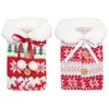 Kerstwijnhoes met strik Sneeuwvlok Gebreide fles Kleding Wijnfleshoes Kerstwijntas Kerstornament Decoratie