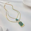 Choker 316L roestvrij staal Retro eenvoudige persoonlijkheid Veelzijdige ster maan hanger Sieraden accessoires Lichte luxe mode Liefde ketting