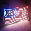 Inne imprezy imprezowe LED American Flag Flag Wzór nocny Neon Dekoracja ślubna Dekoracja świątecznych Halloween Dekoracje na 230907