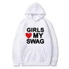 Felpe con cappuccio da donna Girls Love My Swag grafica stampata Y2k Grunge felpa da uomo pullover da donna streetwear gotico abiti invernali