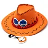 Andere evenementenfeestjes Anime D Ace Monkey Luffy Cosplay Kostuum Cowboy Hat Unisex Travel Cap Chopper Tony Pirates Caps Cost295L