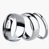 Anéis de casamento 3 pçs / lote 2/6 8mm conjunto de anel de prata pura cor de tungstênio casal noivado amantes jóias bandas aliança anel282m