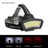 8000LM COB Powerful Led Headlamp Waterproof Head Light USB Rechargeable 4 Modes Camping Torch Ligh 18650 Battery236g