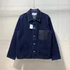 Primavera e autunno nuova giacca firmata moda cuciture tasca design giacca monopetto blu Jean giacca casual da uomo di marca di lusso di taglia americana