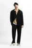 Herrdräkter Miyake Men blazer veckade kläder 2023 Stretch Fabric Slim Fit Coat High Quality Casual Blazers Jacket