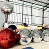 Double Layer Cheap Colorful PVC Inflatable Reflective Ball Christmas Mirror Sphere POP UP Sphere Mirror Balloon