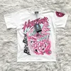 Hellstar No Guts No Glory Tee Graffiti fuente Impresión abstracta Camiseta de manga corta hombres mujeres High street camiseta Rapper Wash Grey Heavy Craft Unisex Manga corta SMLXL