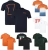 2023 Nueva camiseta de carreras F1 Fórmula 1 Camiseta de conductor Verano Hombres Mujeres Moda Contraste Color Casual Camiseta de manga corta Tallas grandes