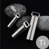 Outdoor EDC CNC Titanium Ti Portable Airtight Container Key Chain Waterproof Charm Pendant Pill Storage Camping Travel Survival To1914