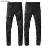 Trench 2023 Amiirii Fashion Jean Purple Demin Street Jeans Herren Patch Painted High Men Taillierte Beine #889