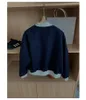 Kurtki damskie 2023 List Autumn Hafted Wool Blend Baseball Jacket Damskie Ubrania 230908