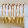 Strand 5PCS Charm Stretch Bracelet Jewelry For Women Fashion Pearl Bracelets High Quality Unfade Gold Color Beads Pulseras Accessory