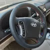 Adequado para 06-12 Hyundai Shengda DIY costurado à mão capa de volante de carro de couro
