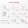 Outros suprimentos para festas de eventos Livro de convidados de casamento personalizado Design elegante horizontal branco/preto Livro de convidados Memória de casamento Po Álbum Presente de aniversário 230907