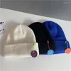 Bérets pour femmes et hommes, chapeau d'hiver, bonnet, mode, chaud, Design Y2k, Streetwear, personnalité, décontracté, mignon, tendance, bleu