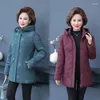 Trench-coat pour femme, veste courte, basique, Parkas de bureau, Slim, décontracté, à capuche, imprimé, coton épais rembourré, 2023, K142