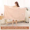 Towel Shower Wrap Portable Coral Fleece Skirt Robe Set Wearable Soft Bath For Bathroom Womens Accessories