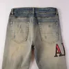 Fashion Purple STRING Jeans bordados Hombres #888 Fashion amiirii Jean Blue 2024 TITRA DEMIN STREET 1WTE