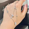 Naszyjnik dla kobiety projektantki Sier Materiał z naturalną mody Crystal Fashion Classic Gifts