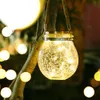 solar crack lamp, glass wishing lamp, outdoor courtyard pendant lamp, lawn garden pendant lamp, villa atmosphere small night lamp