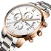 NIBOSI Brand Quartz Chronograph Mens Watches Stainless Steel Band Watch Luminous Date Life Waterproof Wristwatches2806