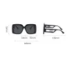 Lettres creuses Lunettes de soleil Femmes Designer Sunglass pour hommes Polarized Summer Beach Lunettes Lunettes de voyage en plein air Vacances Adumbral avec boîte