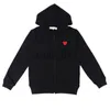 Heren Hoodies Sweatshirts 2023 Heren Hoodie Sweatshirts Dames Rits losse jas Play Sweatshirt Commes Cardigan Des Small Red Heart jas Garcons Standard en Fleec